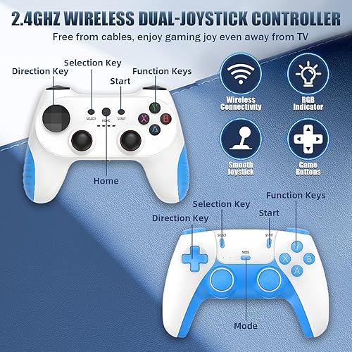 Miniatura 4 de X10 Pro 2025 - Consola de juegos retro, más de 50000 juegos 51 consola emuladora, salida 4K HD Retro Gaming Stick con controladores inalámbricos de