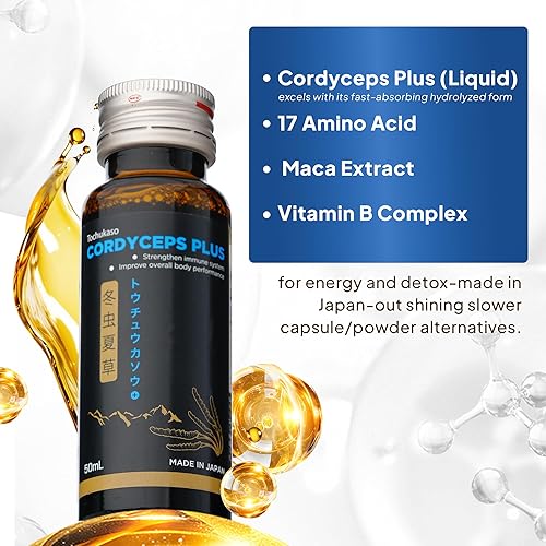 Miniatura 10 de FINE JAPAN Cordyceps Plus Extracto de hongo Cordyceps premium y mezcla de macadamia  Smart Drops hongos adaptogénicos, suplemento orgánico de hongos