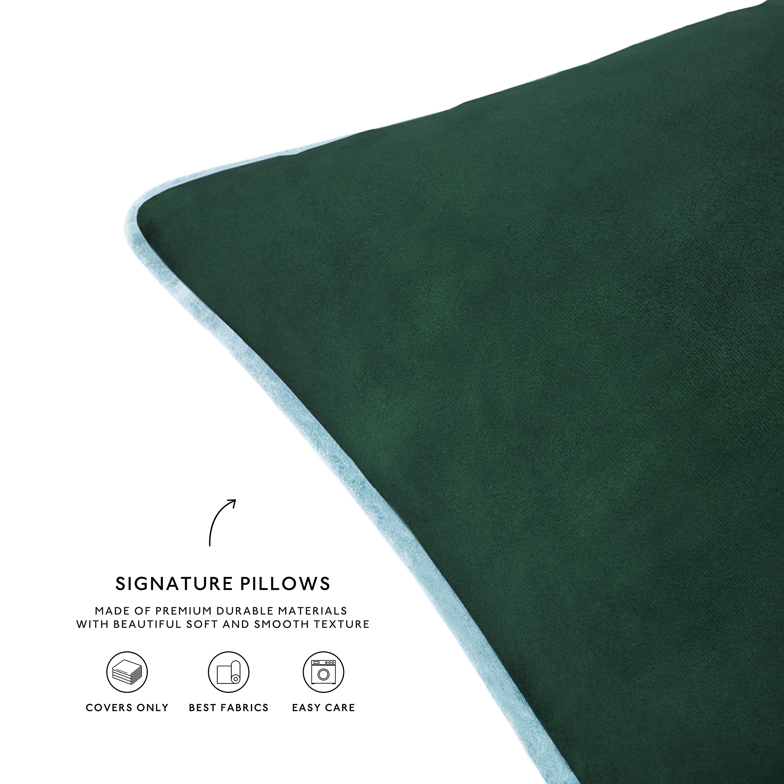 MONDAY MOOSE Decorative Throw Pillow Covers Cushion Cases, Set of 4 Soft Velvet Modern Double-Sided Designs, Mix and Match for Home Decor, Pillow Inserts Not Included (12x20 inch, Orange/Green)