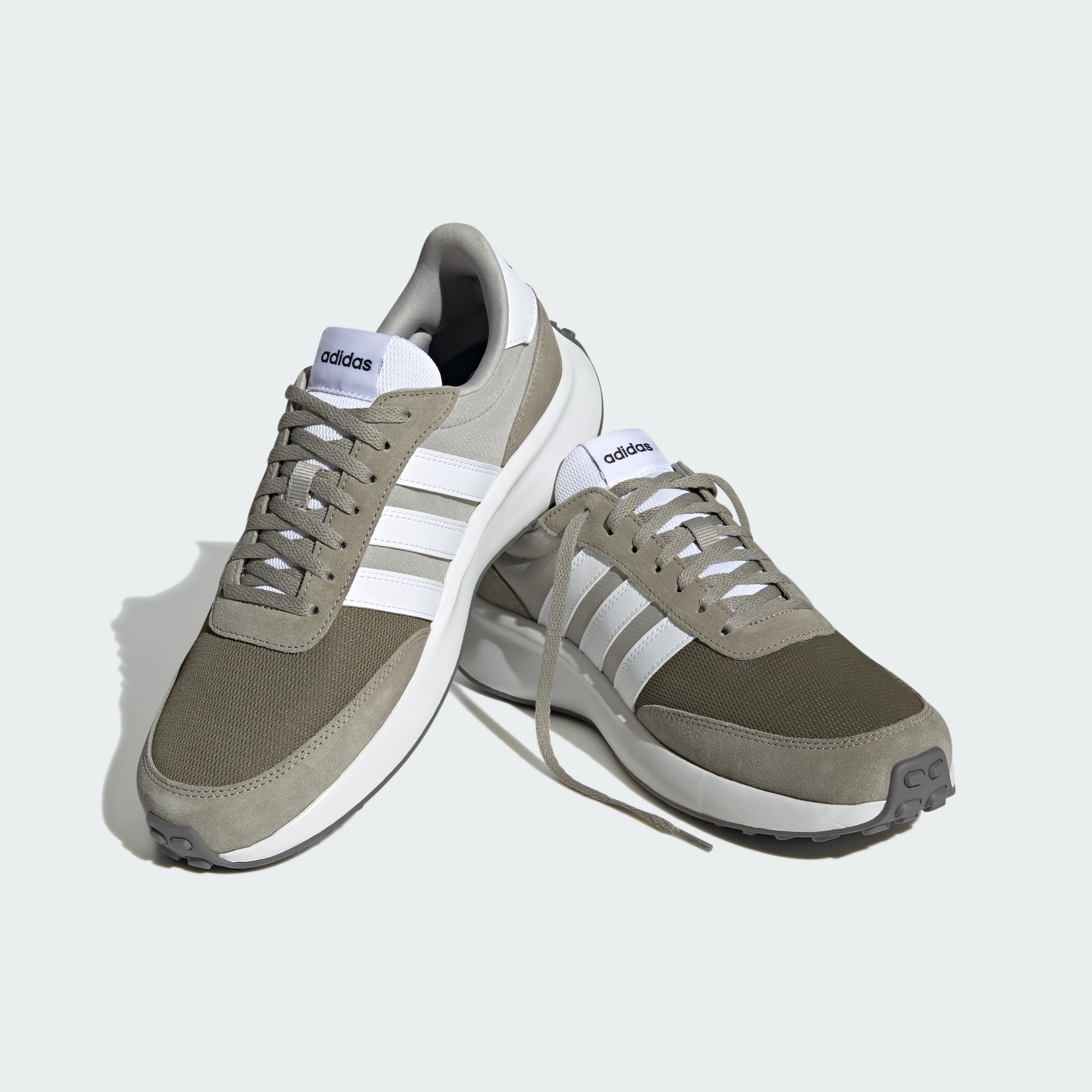 adidas Men's Sneaker: 3.5 Olive Cloud White Silver Pebble