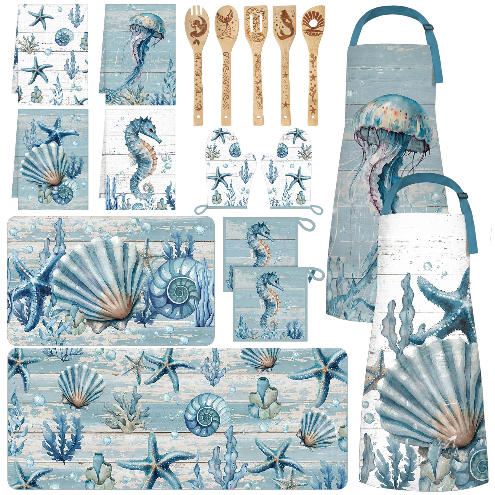 Thanksgiving Kitchen Decor Set - 17 Pcs -27