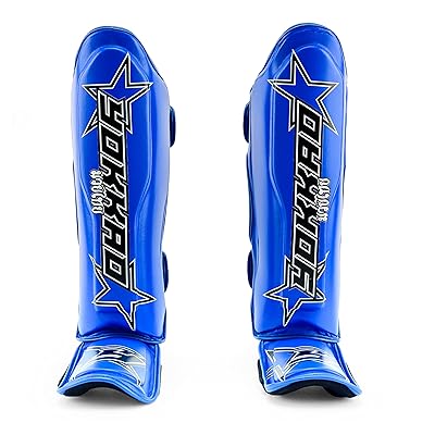 YOKKAO Matrix Muay Thai Shin Guards With Knee Pads – Handmade In Thailand, 100% Leather, For MMA/Kickboxing