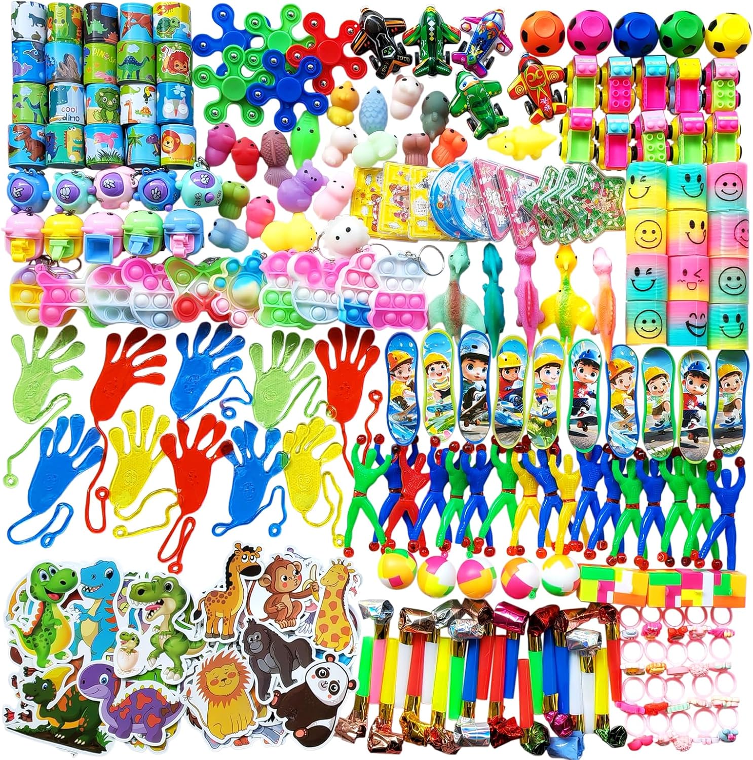 HNSYYF 300-Piece Kids Party Favors Toys Kit for Birthdays, Classroom Prizes, Easter Egg Hunts, Carnivals & More