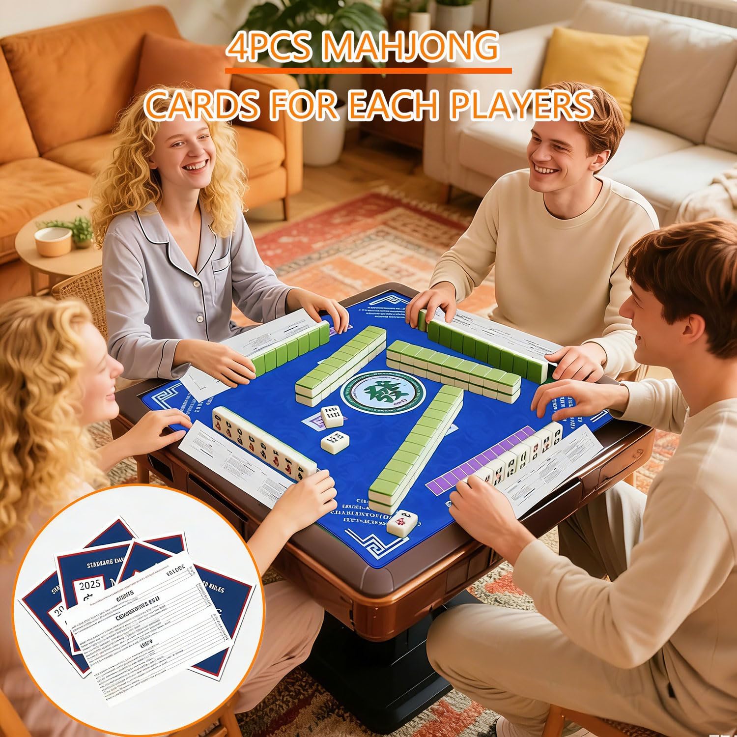 Orsin Mah Jong Cards 2025 Official Revision - Large Print, 4-Pack