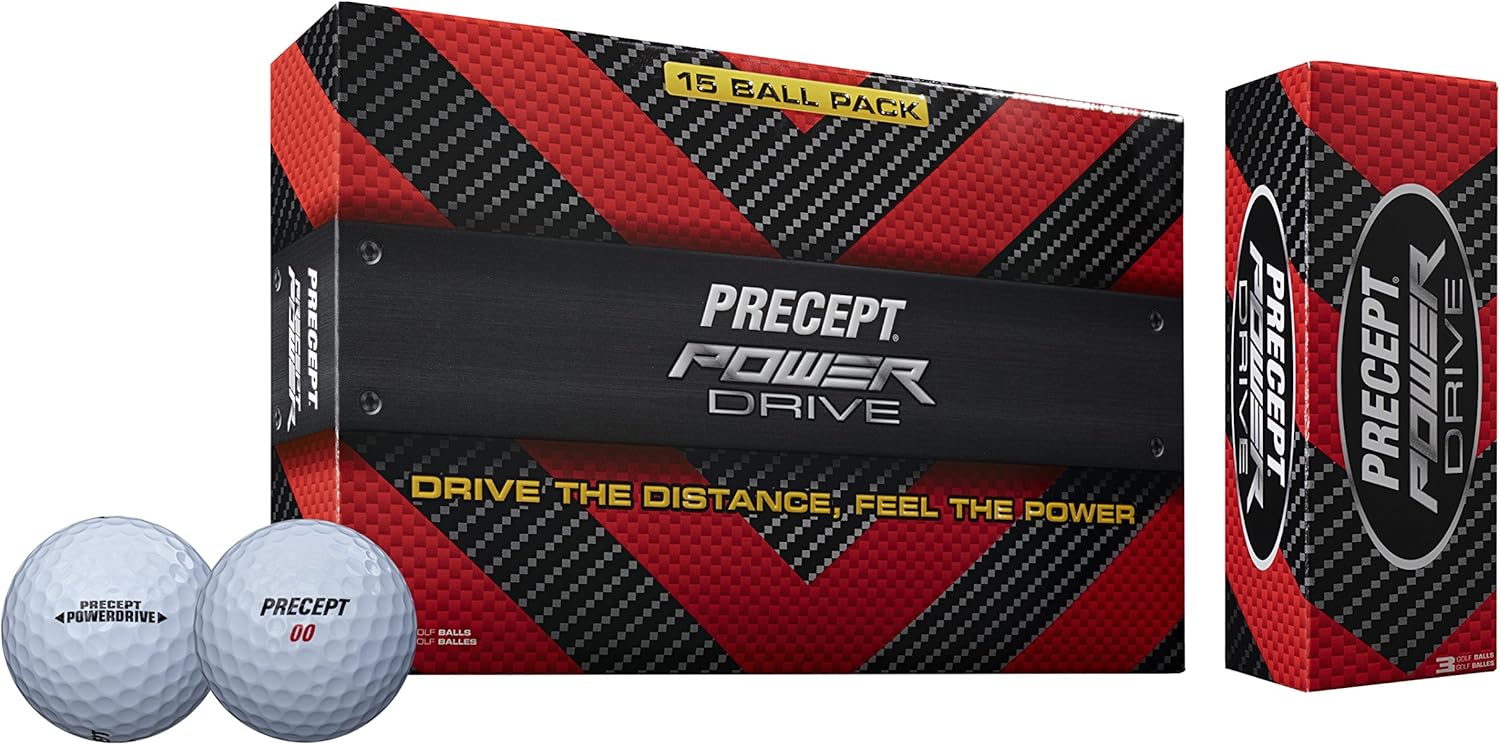 Precept 2017 Powerdrive Golf Ball White (15 Ball Pack)