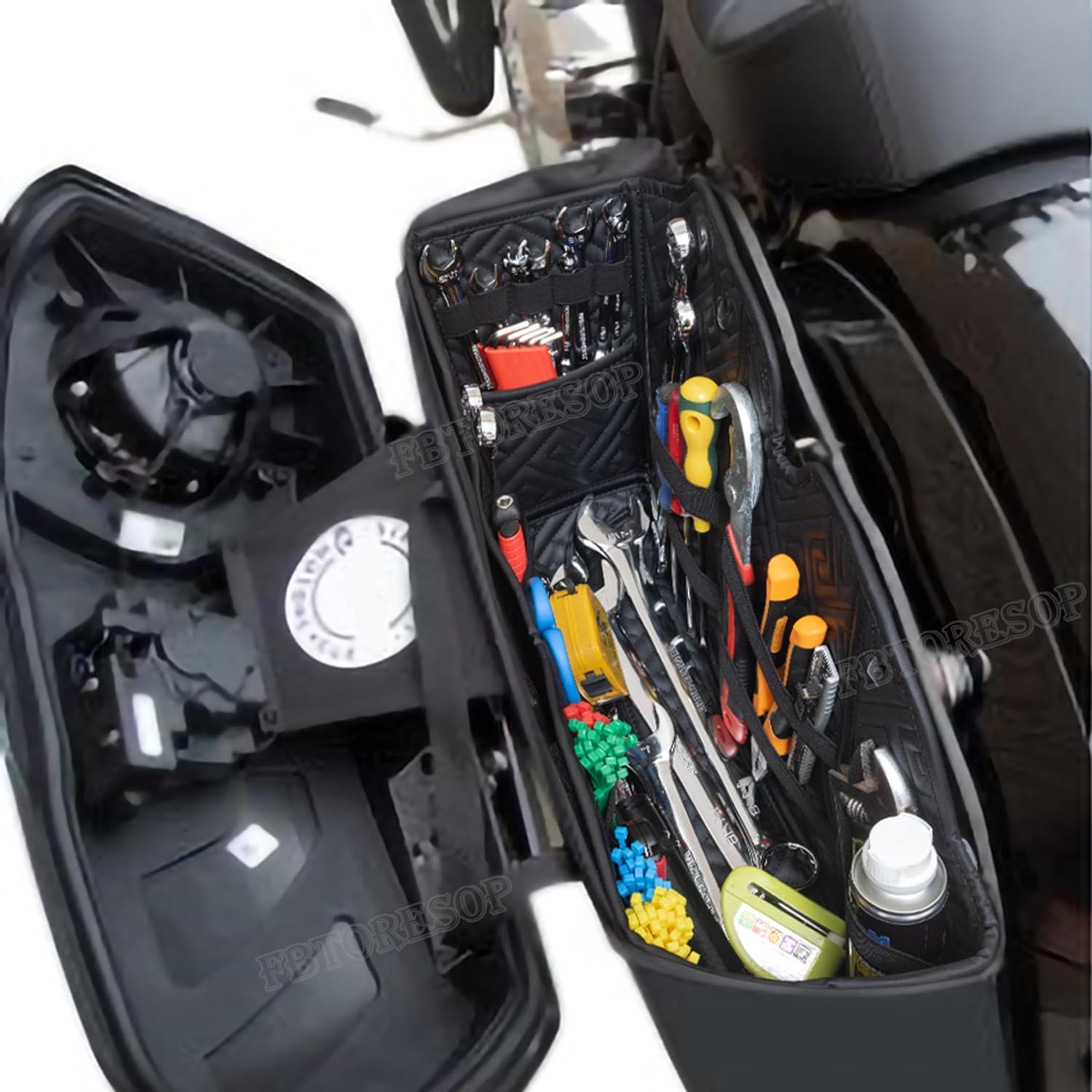 Indian Challenger Saddlebag Liners Flat Top Indian Motorcycle Pursuit Elite Saddlebag Organizer Roadmaster Elite Indian Pursuit Elite Accessories (Challenger Flat Top)