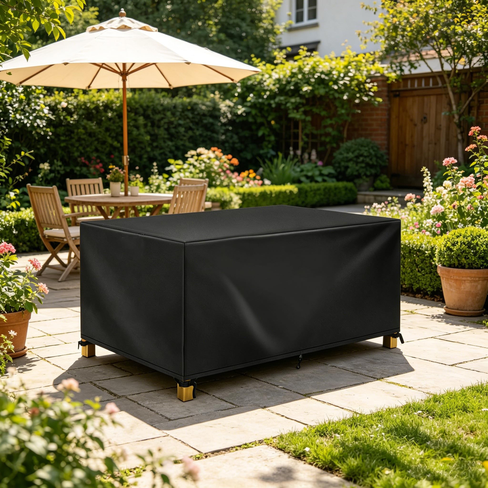 Garden Furniture Covers Waterproof 170x110x75cm/LxWxH Outdoor Garden Furniture Covers Waterproof Rectangular,Weatherproof Winter Outdoor Table Cover,for Patio Table, Chair, Rattan Sofa, Multi-size