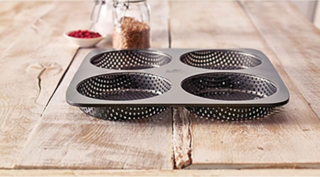 RBV Birkmann 210387 Burger Buns Sheet 4 Compartments Steel Grey 28.5 x 28.5 x 3.5 cm