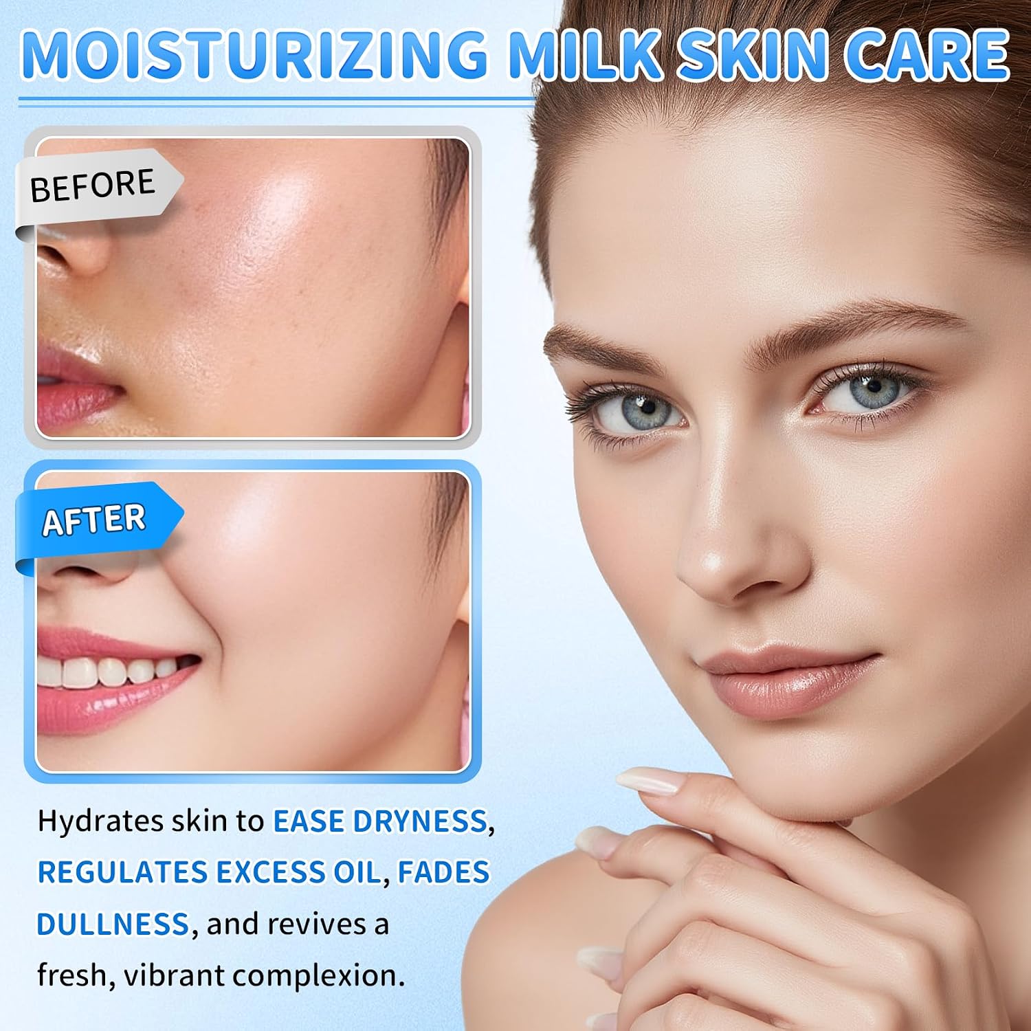 6PCS Milk Skincare for Kids Girls Gift Set, Moisturizing Facial Kit | Hydrating Body Care Kit for Teens 10-12, Travel Size Facial Kit, Gentle All Skin Types, Gift for Birthday Christmas