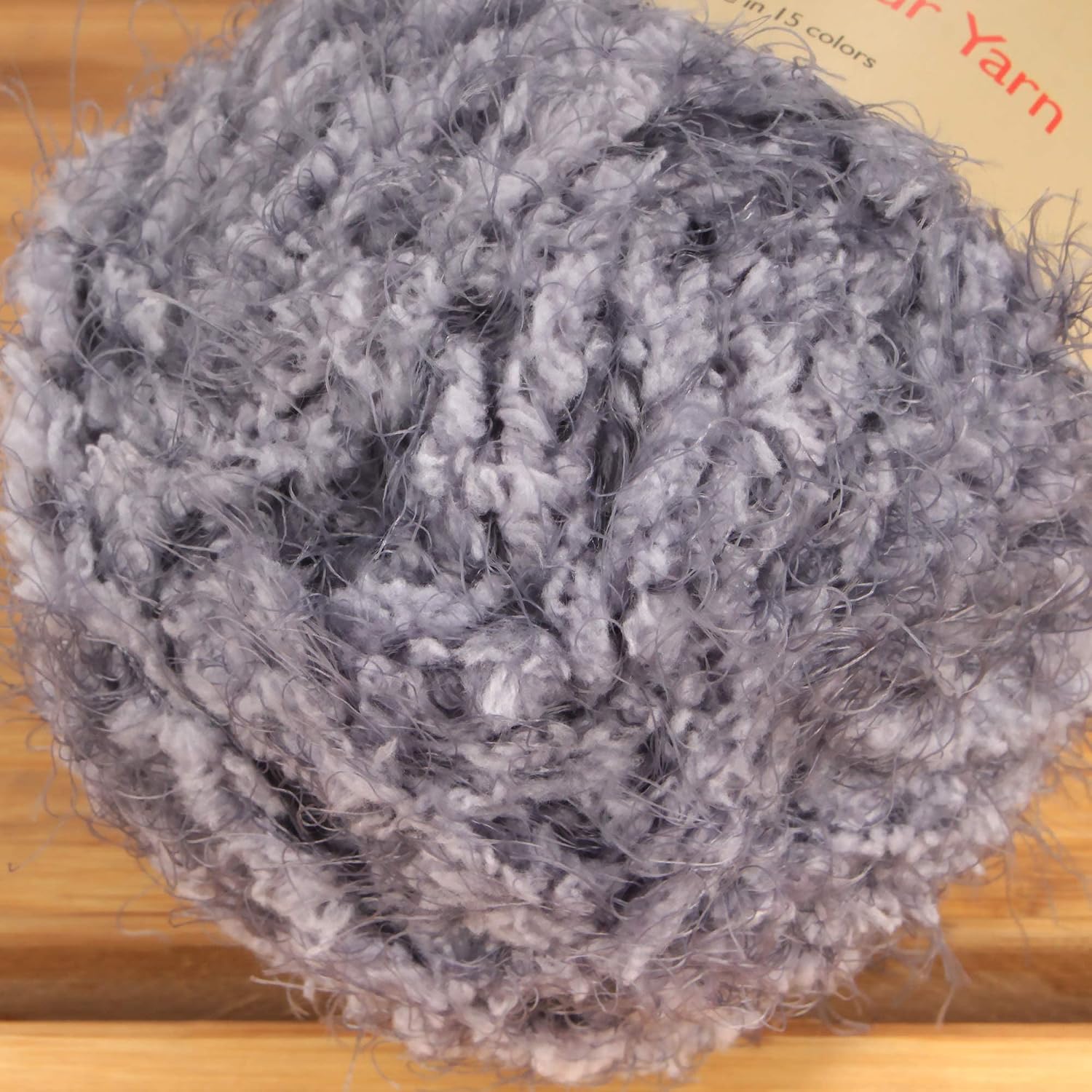 JubileeYarn Baby Bear Yarn - Chunky Weight Polyester Fur - 100g/Skein - Smoke Grey - 2 Skeins, 10 Smoke Grey - Image 3