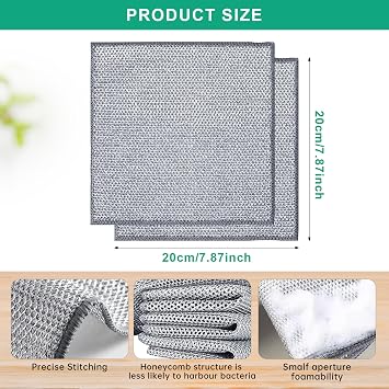 15Pcs Multipurpose Non Scratch Wire Dishcloth, Wet and Dry