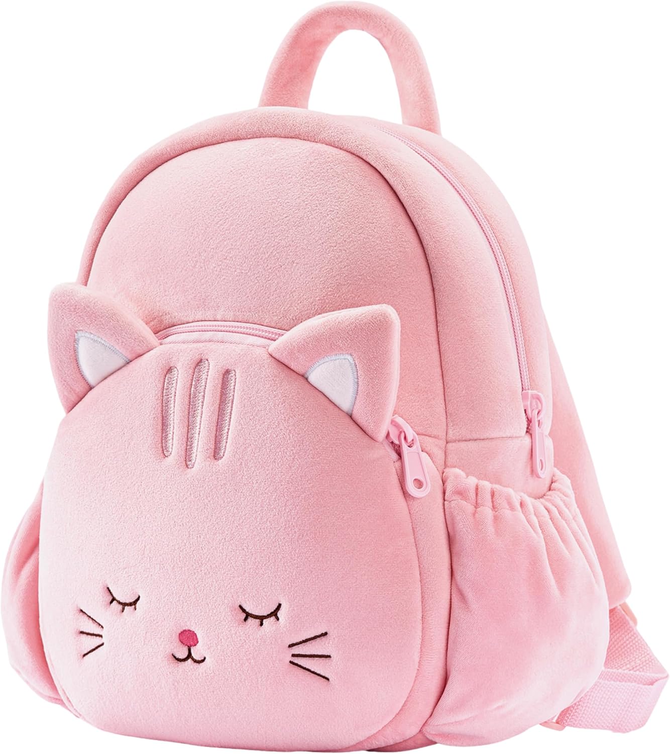 Lazada Back to School Gifts for Girls Cat Plush Toddler Backpack for Girls Cat Animal Design Kitty Kids Backpack Soft Backpack for Baby Girls11 inches.