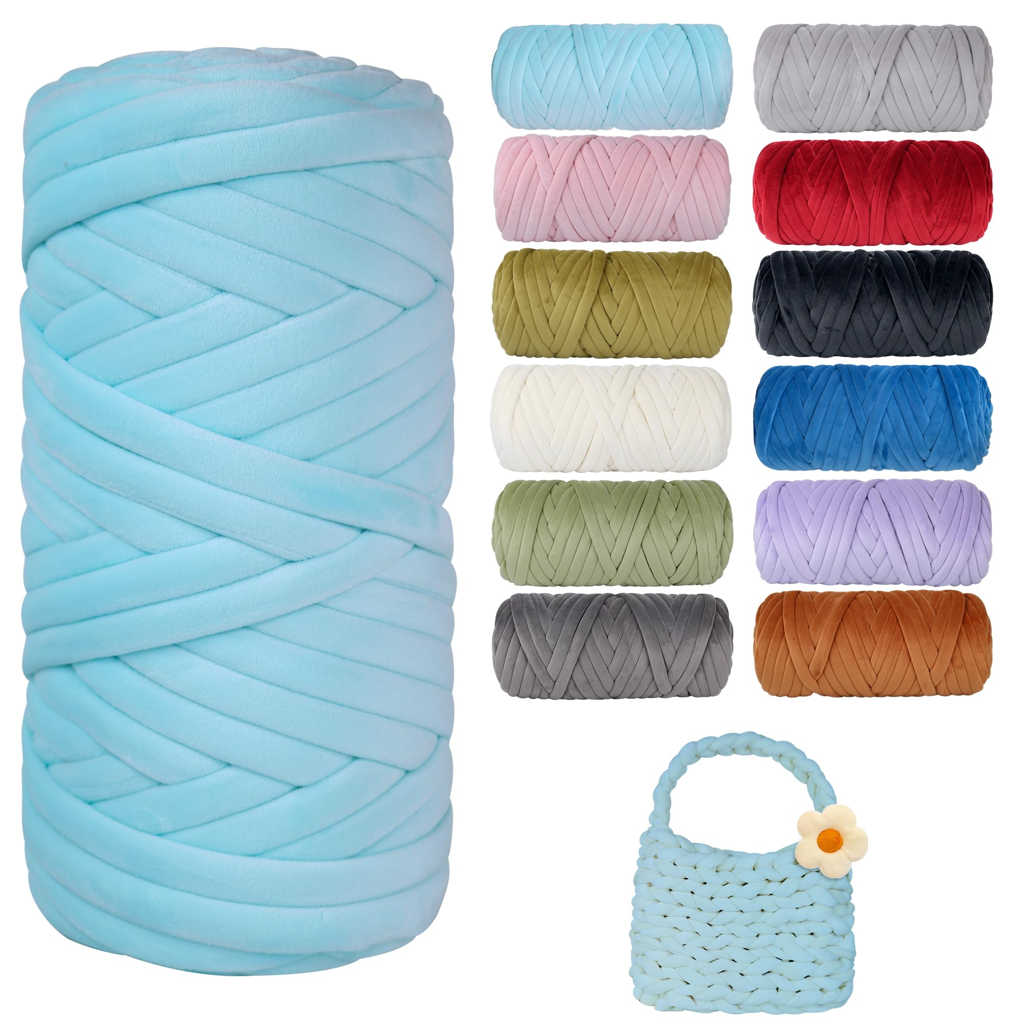 Fil épais pour tricot de qualité supérieure en polaire cristal 60m