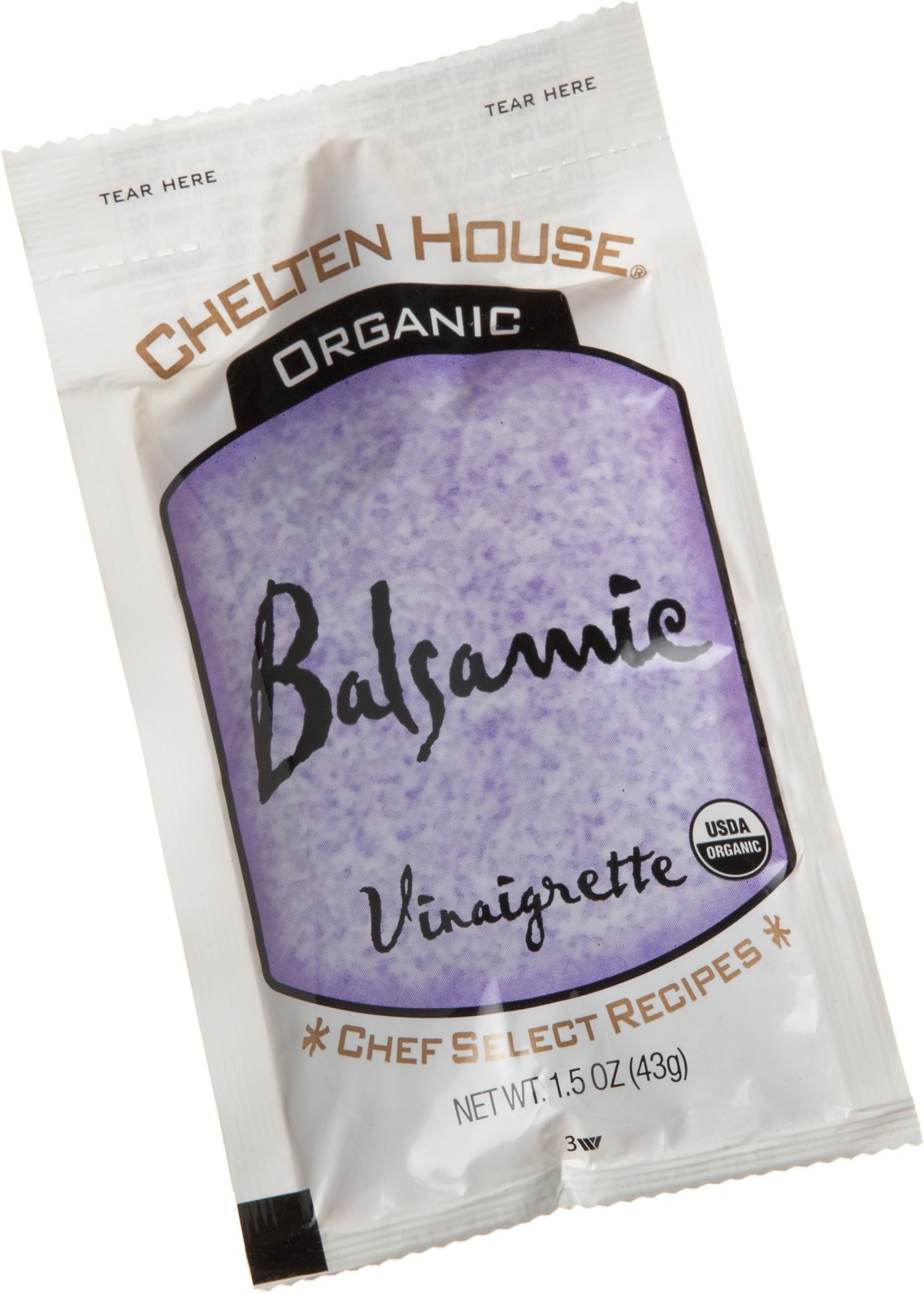 Chelten House Organic Balsamic Vinaigrette, 1.5-Ounce Single Serve Pouches (Pack of 60)