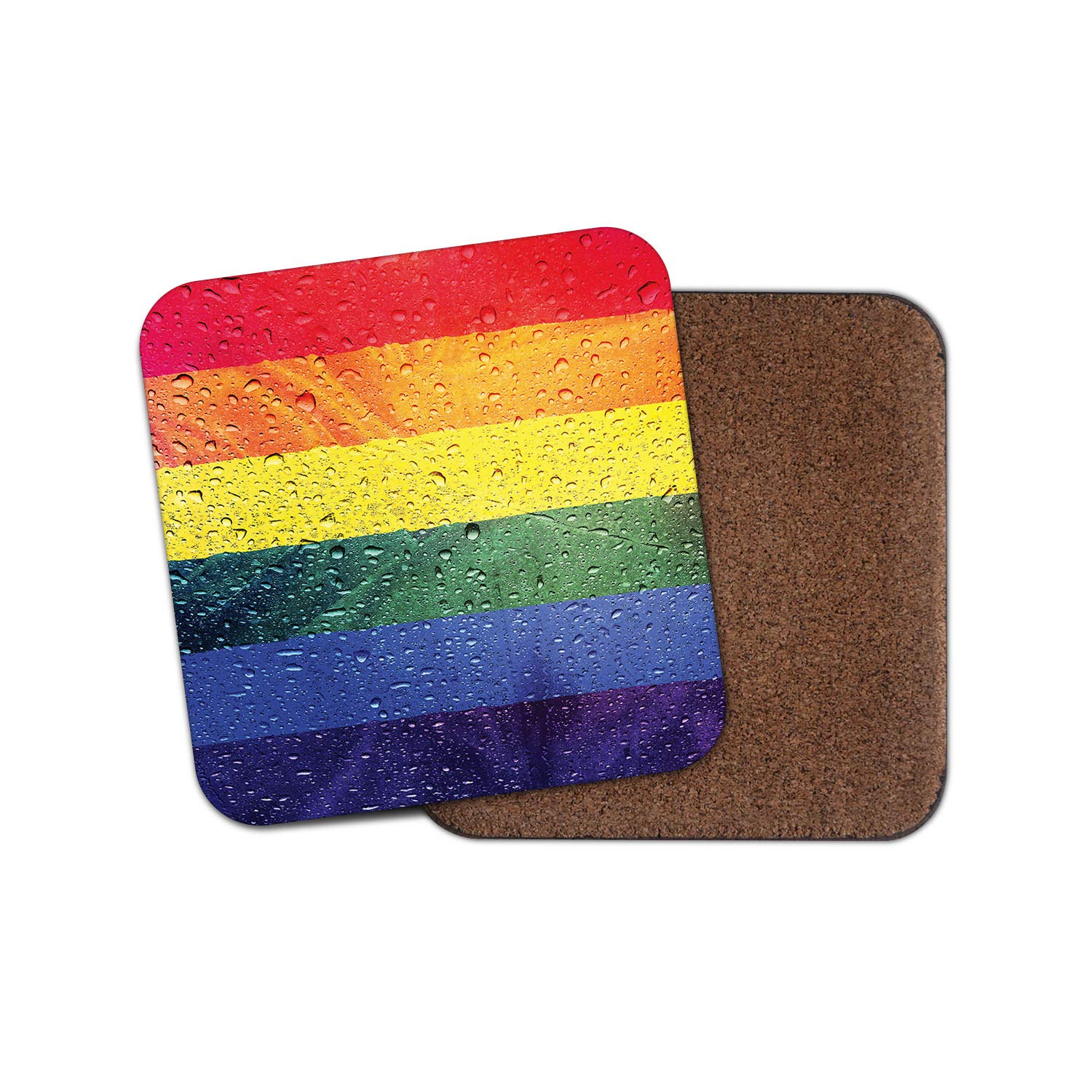 1 x Rainbow Gay Pride Coaster - Flag Lesbian Bisexual LGBT Fun #14527
