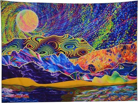 LGYKUMEG Sun wall carpet psychedelic abstract tapestry wall hangings, bohemian wall decor, hippie wall tapisserie for bedroom room room,C,150 * 200CM [Energy Class A]