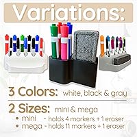 Vista 7 de Soporte magnético para marcadores para pizarra blanca – Crea acceso instantáneo a accesorios de pizarra blanca – Capacidad para 4 marcadores