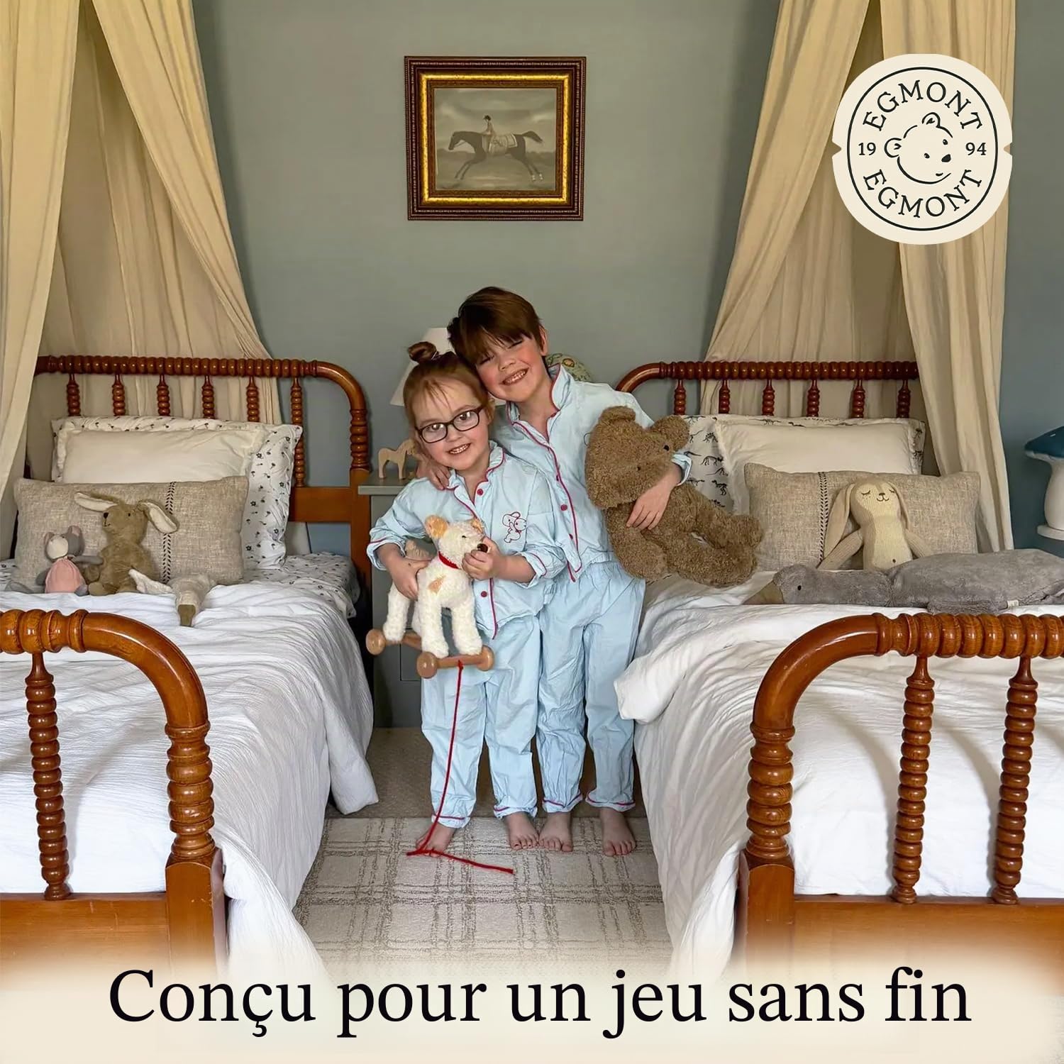 Egmont Toys Jeu de traînée en Bois et Peluche pour Chien Eliot, Filles à partir de 12 Mois, Multicolore (591022), Divers