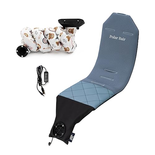 Sistema de refrigeración de asiento de automóvil para bebé de alta calidad, alimentado por CA, ventilador integrado para espalda e inferior, probado