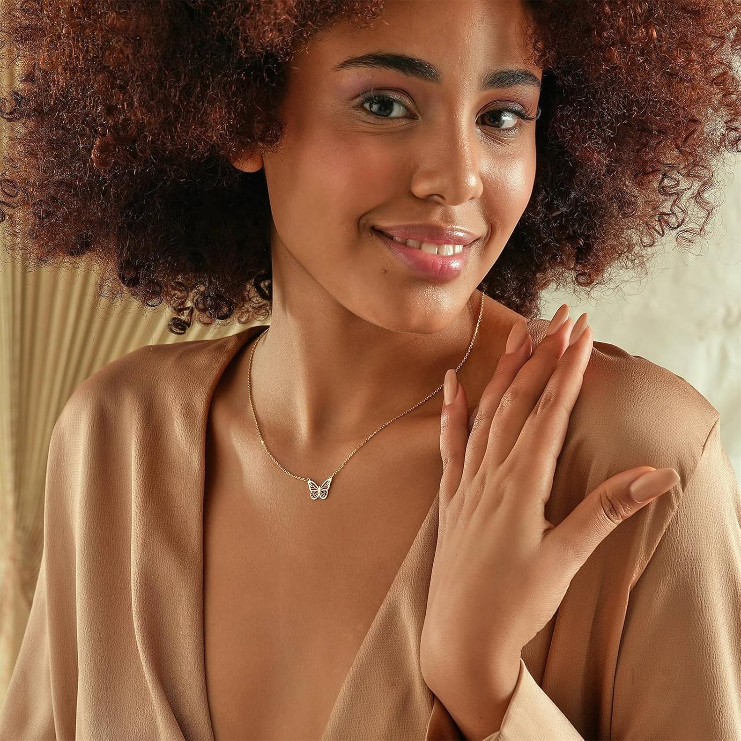 Gold Necklace for Women 14K Gold Plated Dainty Butterfly Sun Bow Starfish Gold Chain Necklace Trendy Clothing Matching Jewelry Gift - Image 4