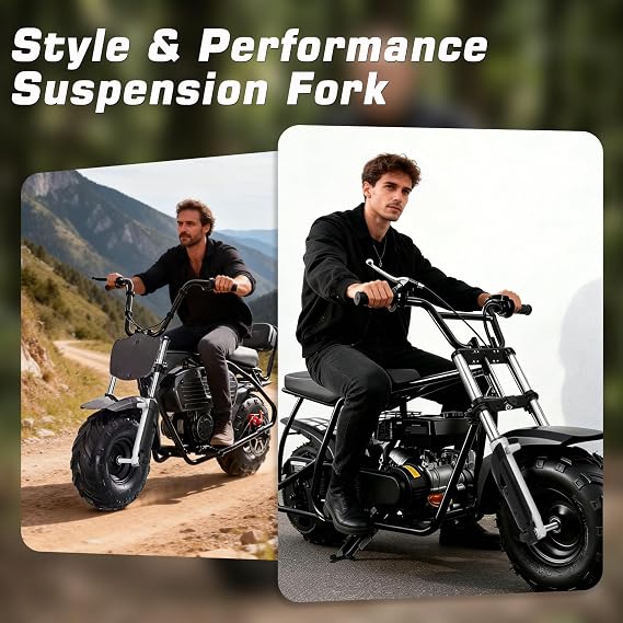 Mini Bike Suspension Kit-Mini Bike Front Fork Suspension Kit Replacement for Coleman CT100U/TrailMaster Storm 200/GMB100,Universal,Small Motorcycle Shock Absorber Fork Frame Upgrade Kit(Silver)