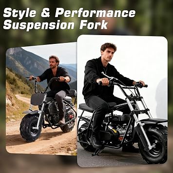 Mini Bike Suspension Kit-Mini Bike Front Fork Suspension Kit Replacement for Coleman CT100U/TrailMaster Storm 200/GMB100,Universal,Small Motorcycle Shock Absorber Fork Frame Upgrade Kit(Silver)