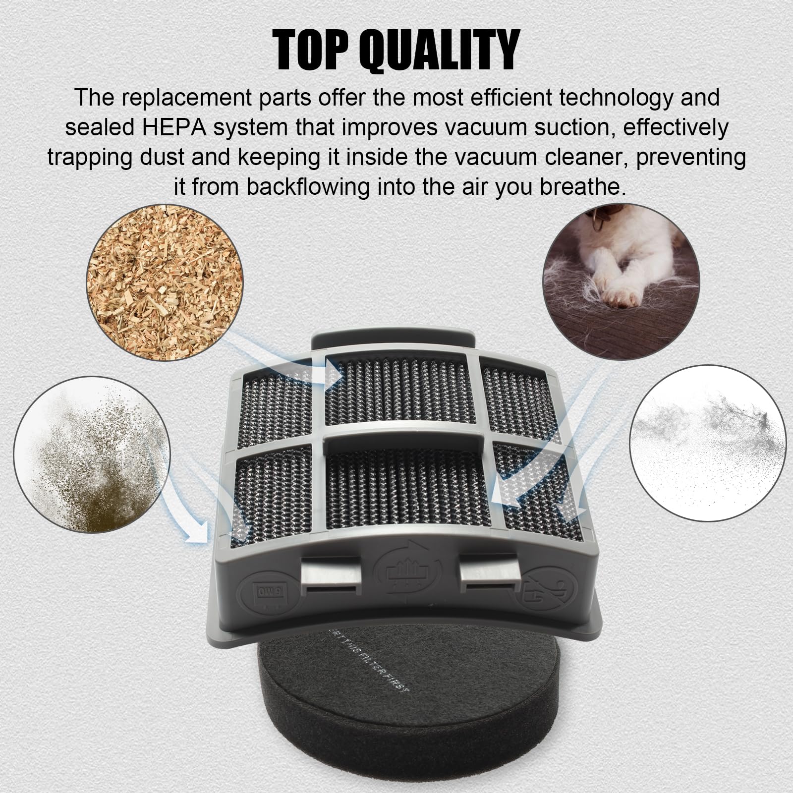 2X HQRP Filtri Lavabili Per Bissell 89Q9, 18Z6 Lift-Off Multi - Foto 5