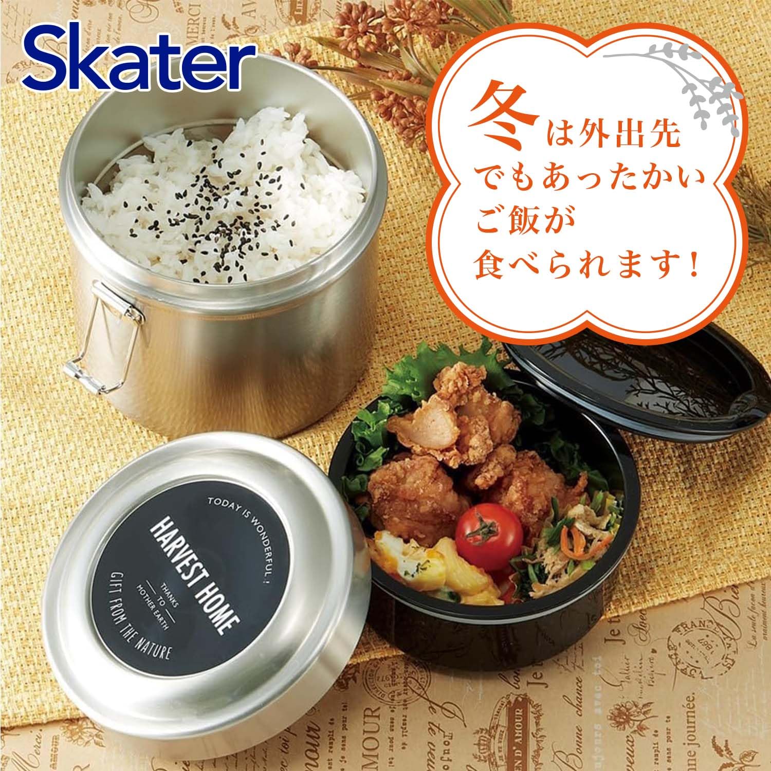 Skater STLB1AG-A - Lonchera térmica, servicio de entrega de Kiki, francés, Studio Ghibli, 600.3 ml (600 ml), tipo cuenco de arroz, antibacteriano, vacío, acero inoxidable