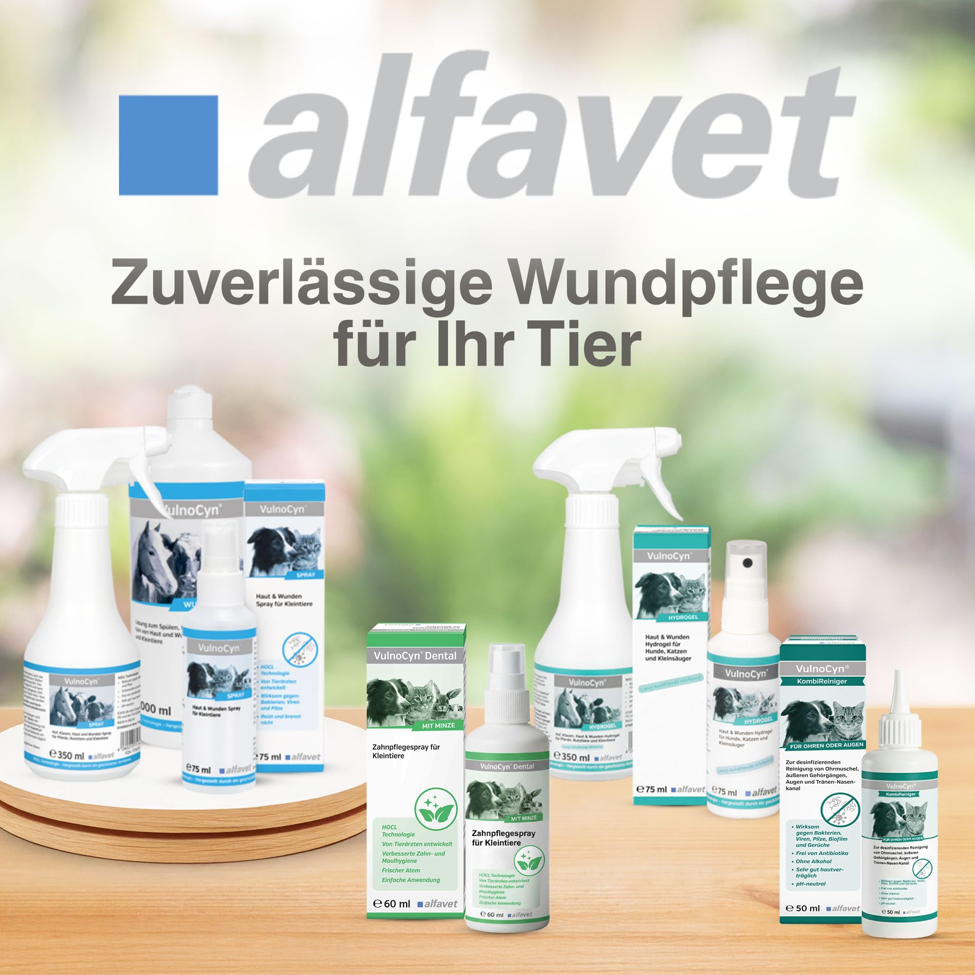 alfavet VulnoCyn Spray 75 ml – Haut- und Wundspray für Hunde, Katzen & Kleinsäuger – gegen Bakterien, Viren & Pilze – ohne Alkohol, hautfreundlich & pH-neutral zur antiseptischen Wundreinigung