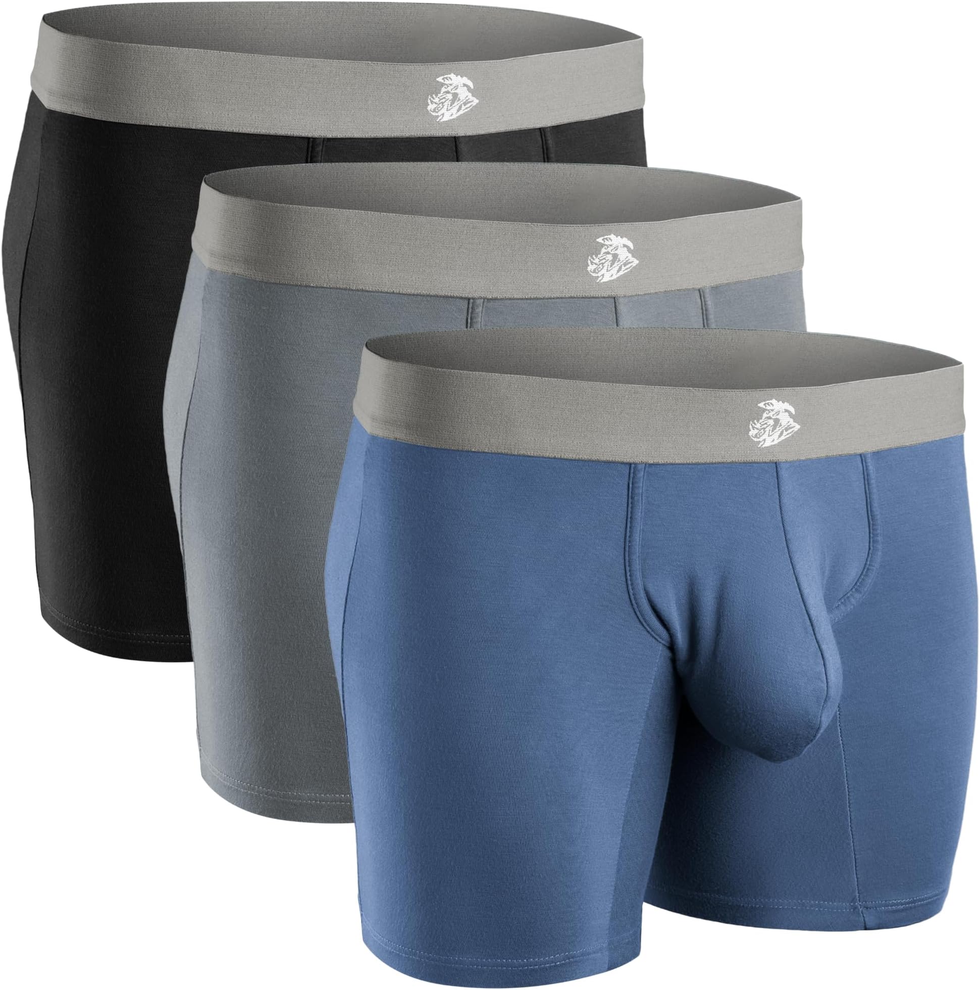 Real Men Bulge Enhancing Pouch Underwear for Men – 1, 3 and 6 Pack Set - Modal Boxer Briefs ABCD Pouch