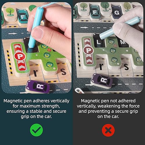 Miniatura 7 de Mailuren Tablero magnético del laberinto del alfabeto, imanes Montessori ABC del alfabeto, juguete de habilidades motoras finas, juguetes educativos