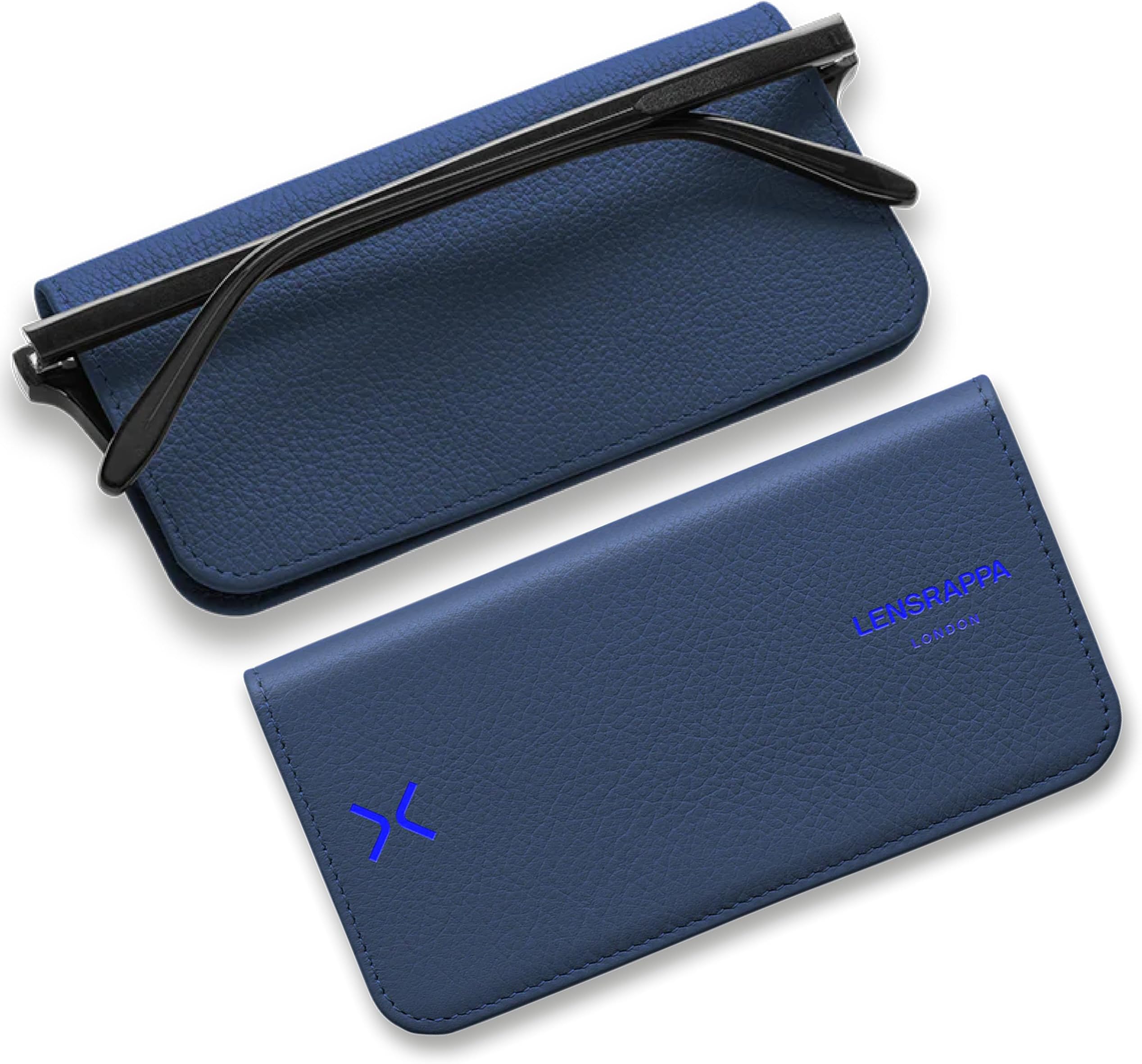 Luxury Slim Leather Glasses Case | Handmade Full-Grain Leather Eyewear Wrap with Magnetic Closure & Gift Box | Ultra-Slim Protective Case in 9 Elegant Colours