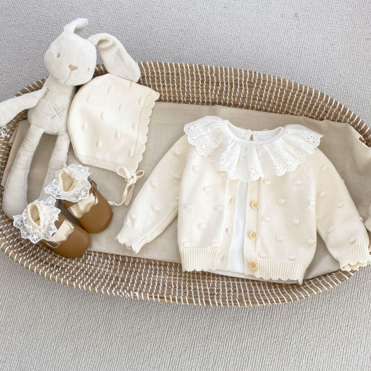Simplee kids Baby Girl Knit Cardigan Sweater Button Down Toddler Sweaters for Spring Fall