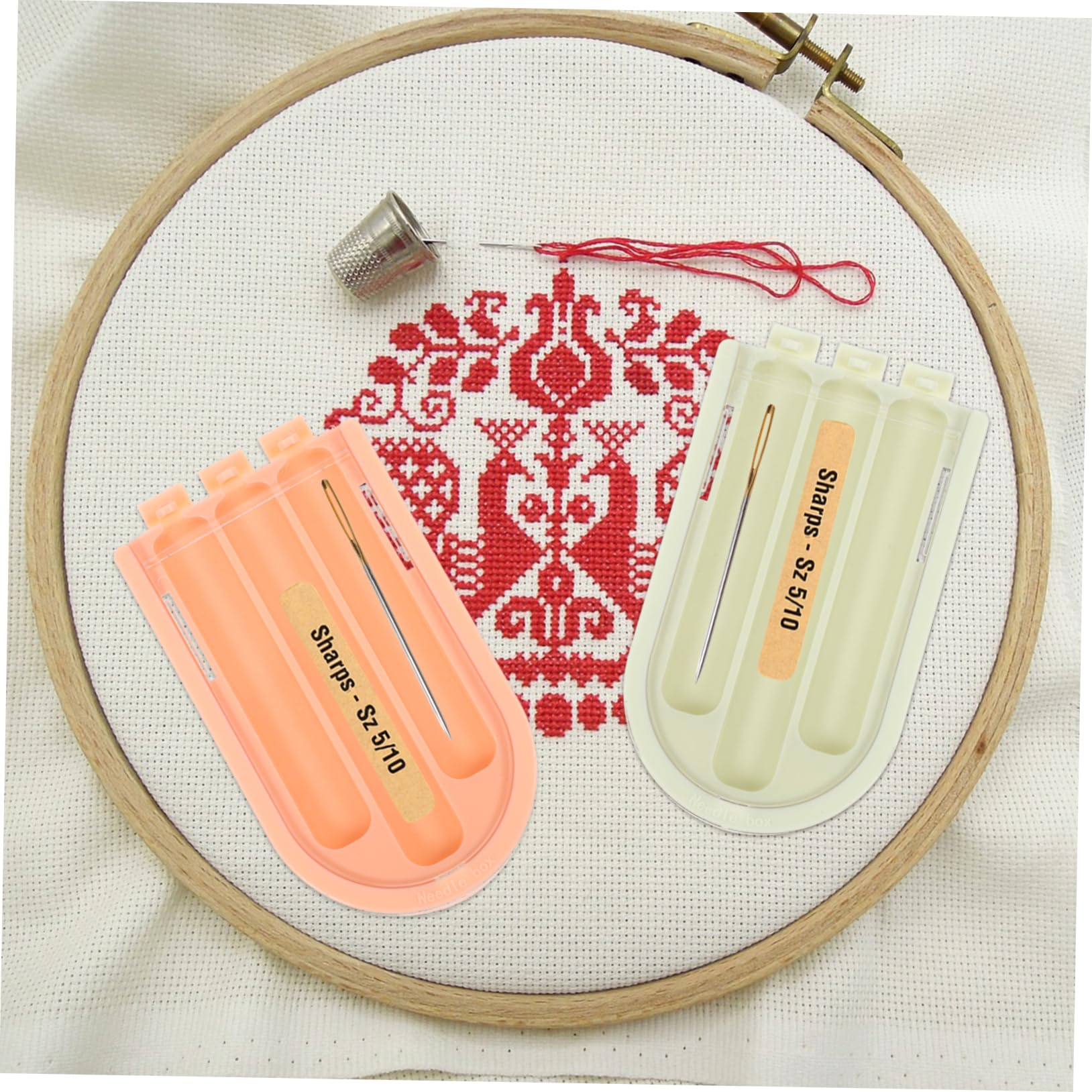 SHINEOFI 5 Set Scatola Porta Aghi in Plastica Cucire Aghi per Kit da Cucito Infila Ago Perni Filettato Trapuntatura Pre Doppio Sartoria Cestino Macchina Vestiario Auto Filo Mini 4 Pezzi*5