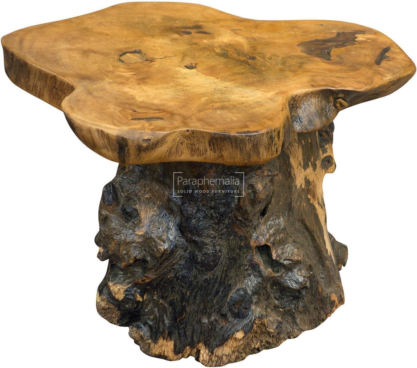 Solid coffee root mini side table/plant stand - 30cm (Part of our solid coffee root wood range)