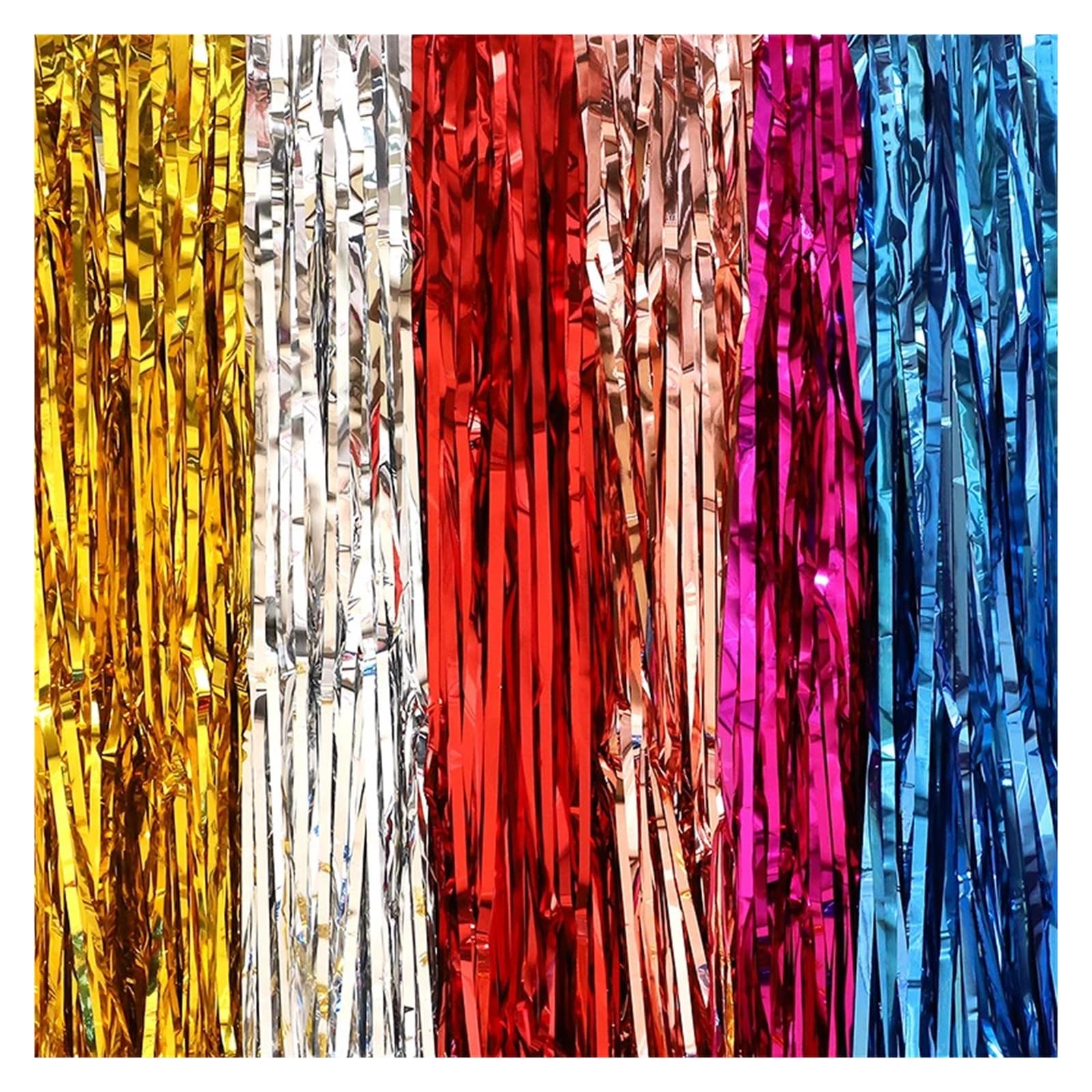 Rideaux à Pampilles Paillettes, 34 pièces, Fournitures de décoration Fond for fête d'anniversaire Mariage, Enterrement Vie Jeune Fille pour Cuisine(Gold)