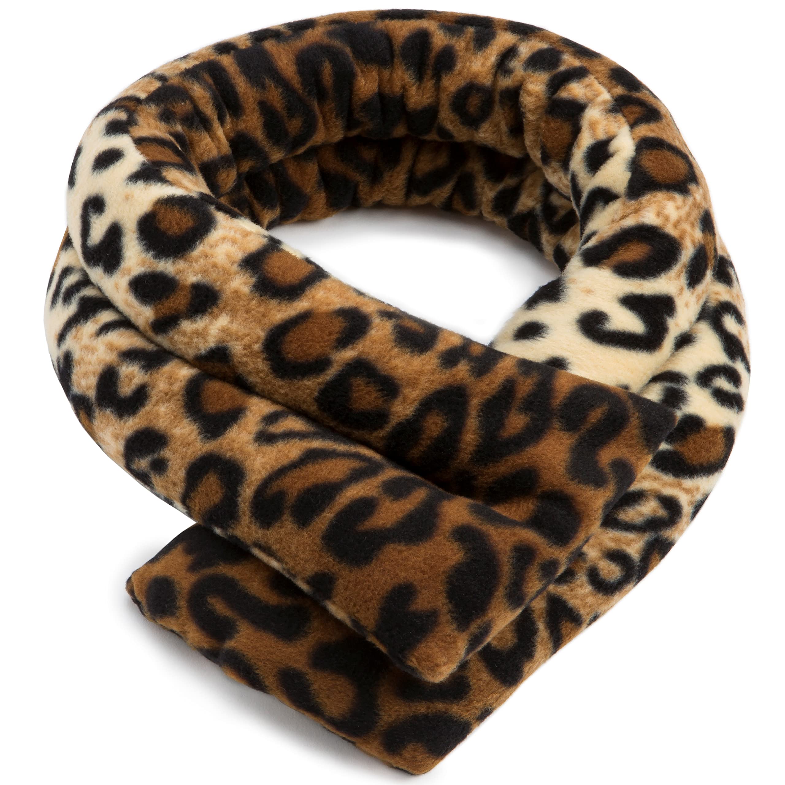 SunnyBay Microwave Heating Pad, Microwavable Cold or Heated Neck and Shoulder Wrap, Wheat-Filled Weighted Beanbag Pack for Moist Hot or Cold Therapy, 26x5 Inches, Leopard