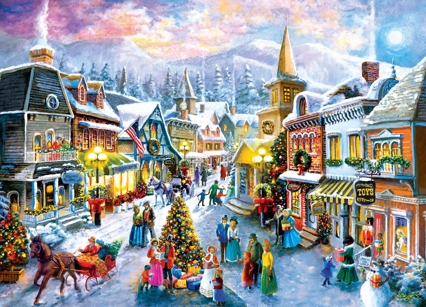 MasterPieces 1000 sztuk świątecznych puzzli - wiktoriańskie święta - 48 cm x 68 cm