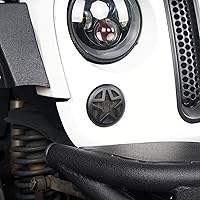 Vista 2 de Opar cubierta de la luz frontal direccional 2007-2017 Jeep Wrangler para JK y Wrangler Unlimited - Par (Five Star)
