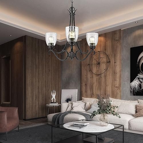 Miniatura 4 de Paquete de 1 ventilador de techo de repuesto de pantalla de cristal transparente con semillas, pantalla de cristal para candelabro de tocador,