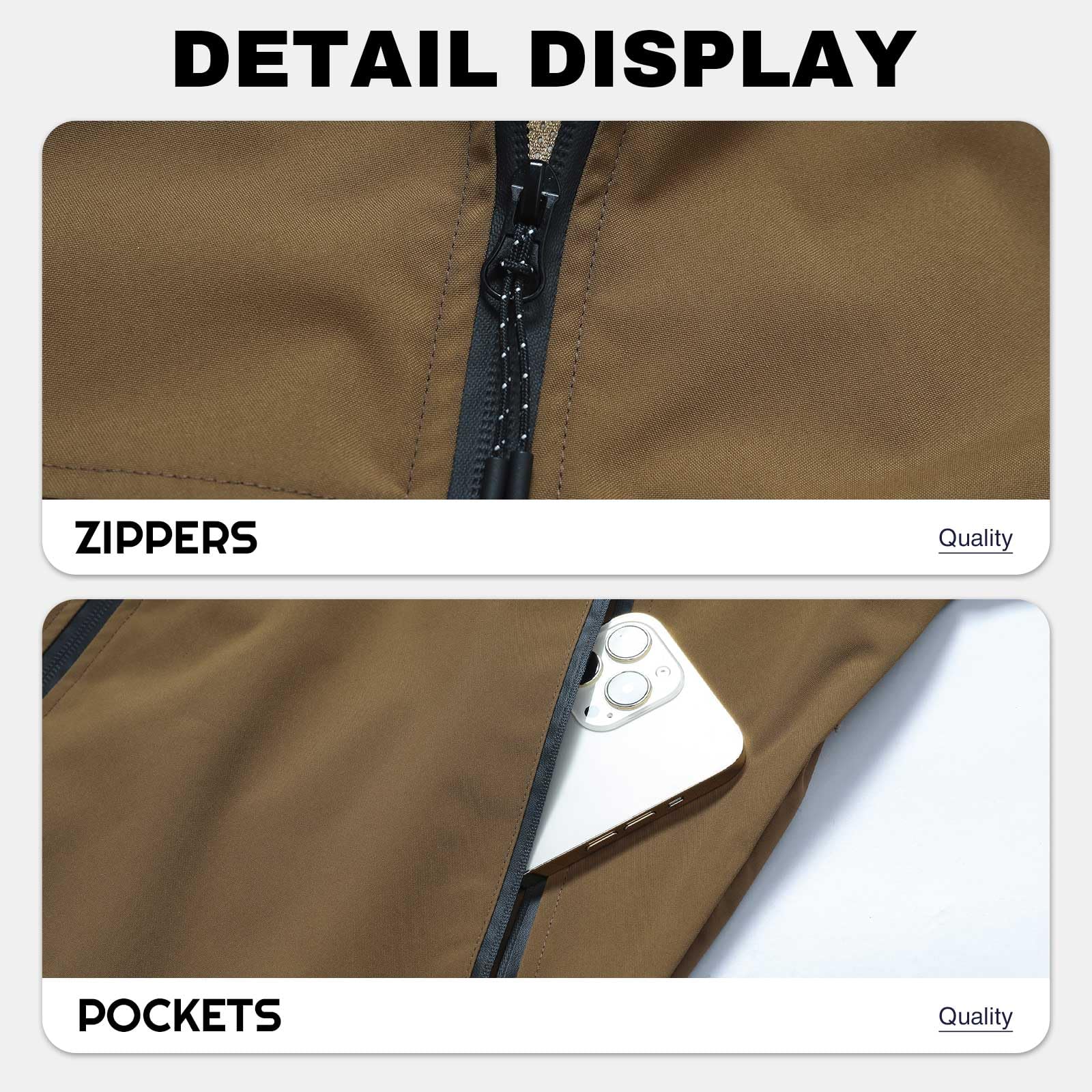 Giacca impermeabile leggera da uomo personalizzata personalizzata per attività all'aperto antivento con cappuccio