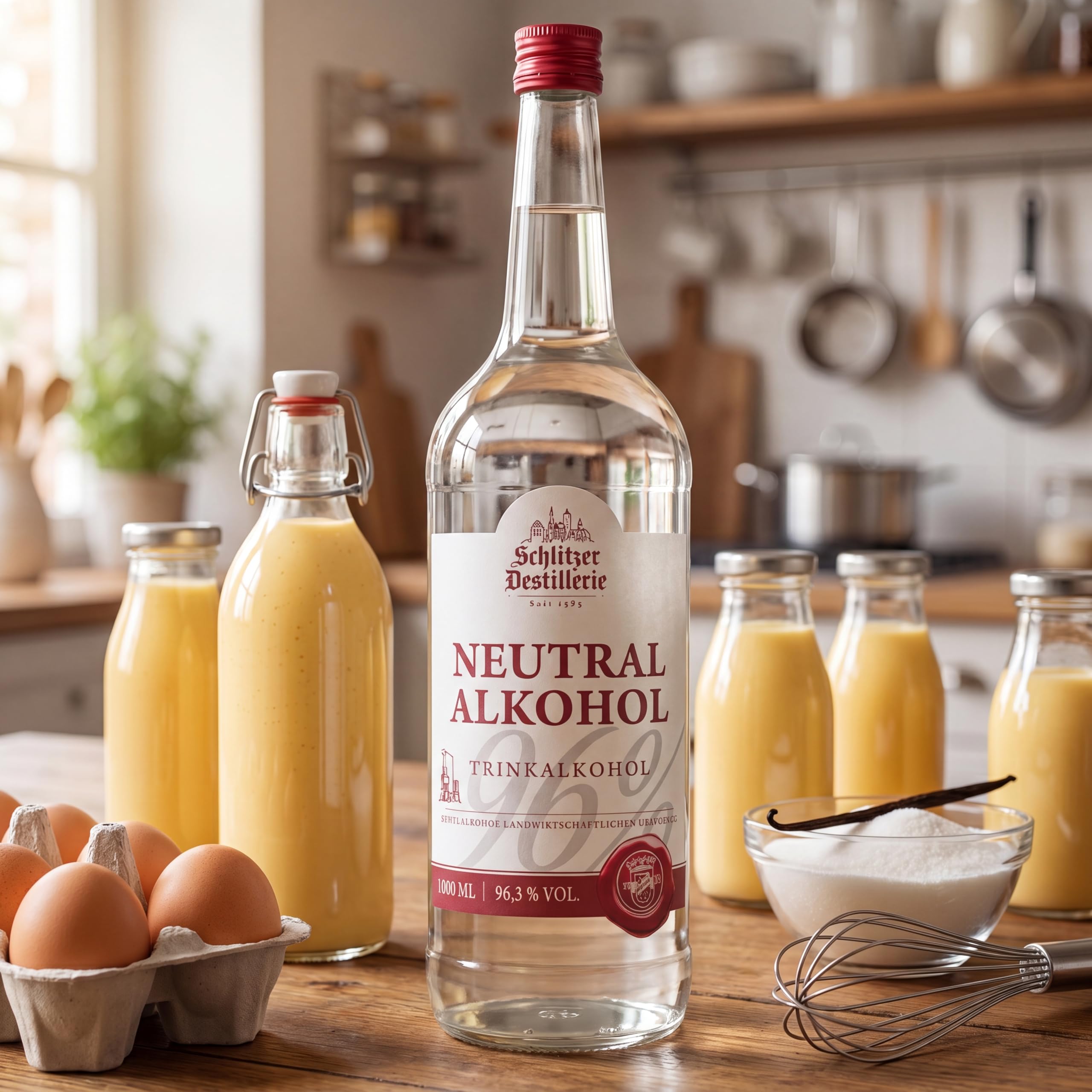 Schlitzer Neutralalkohol 96,3% vol. 1 l extra fein filtriert hochrein Weingeist Likören Tinkturen Kosmetik