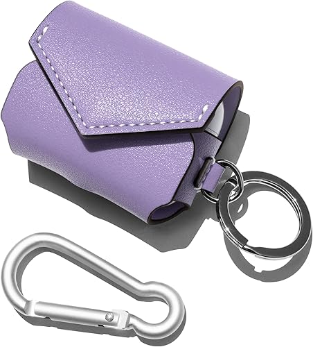 GreedyFarmers - Funda para AirPods Pro con mosquetón de llavero, funda protectora de cuero de primera calidad para carga inalámbrica AirPods Pro,