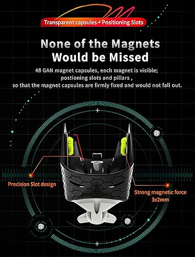 Miniatura 8 de CuberShop GAN 356 M 3x3 Cubo magnético de velocidad Lite, cubo magnético Gans 3 x 3 sin calcomanías, suave y rápido 3 por 3 Lite rendimiento