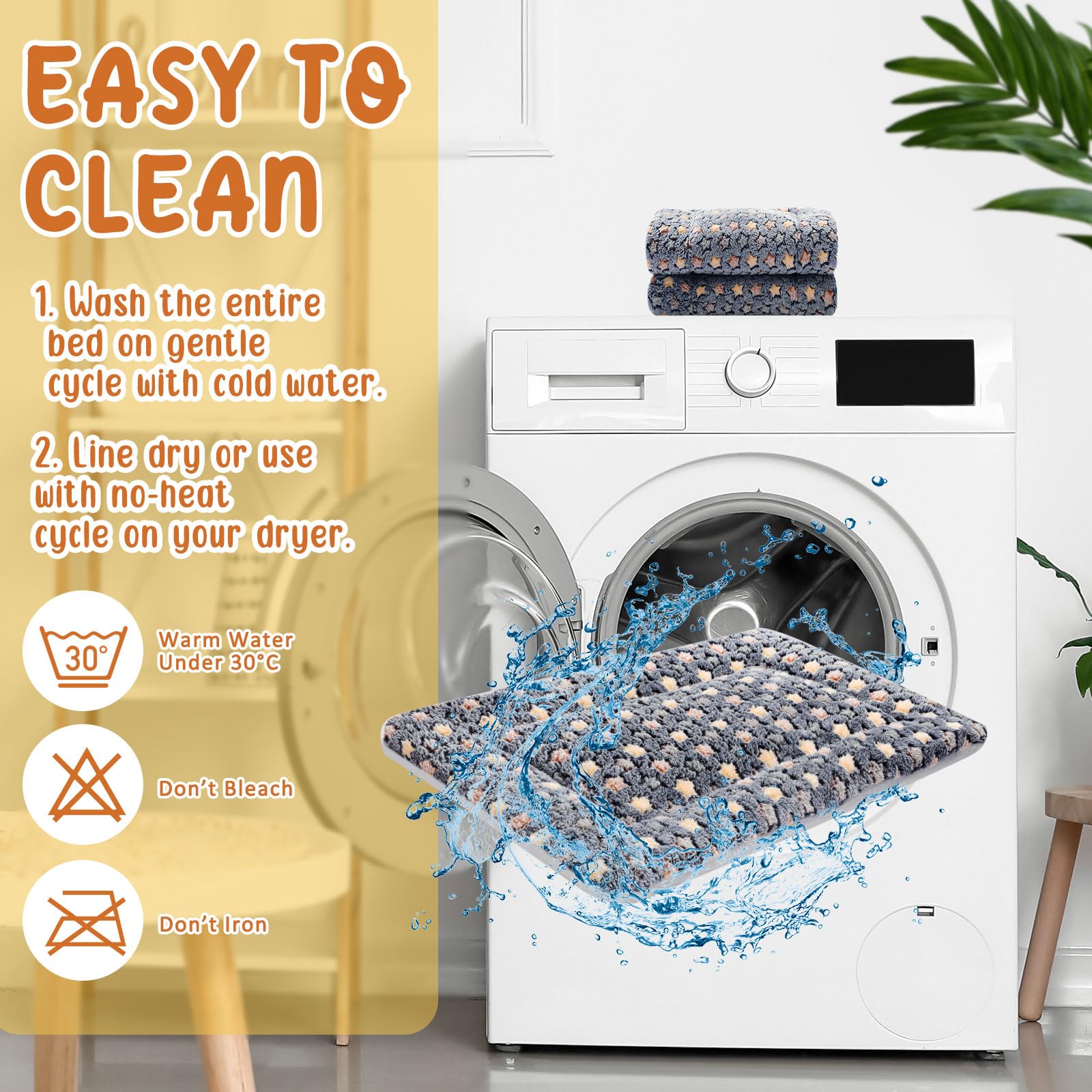 VitalCozy Lot de 2 tapis auto-chauffants pour chat - Réversibles, lavables en machine - Réfléchissent la chaleur du corps - Couverture thermique pour chat sauvage et d'intérieur (gris foncé, 53,3 x
