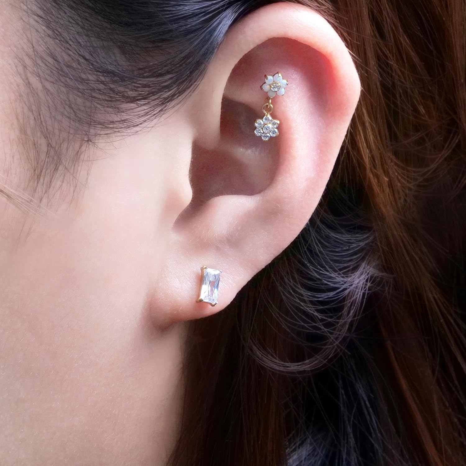 Limerencia Implant Grade Pure Titanium Studs, F136 Hypoallergenic G23 Small Dainty Cubic Zirconia Earrings for Women's Sensitive Ears - Image 7