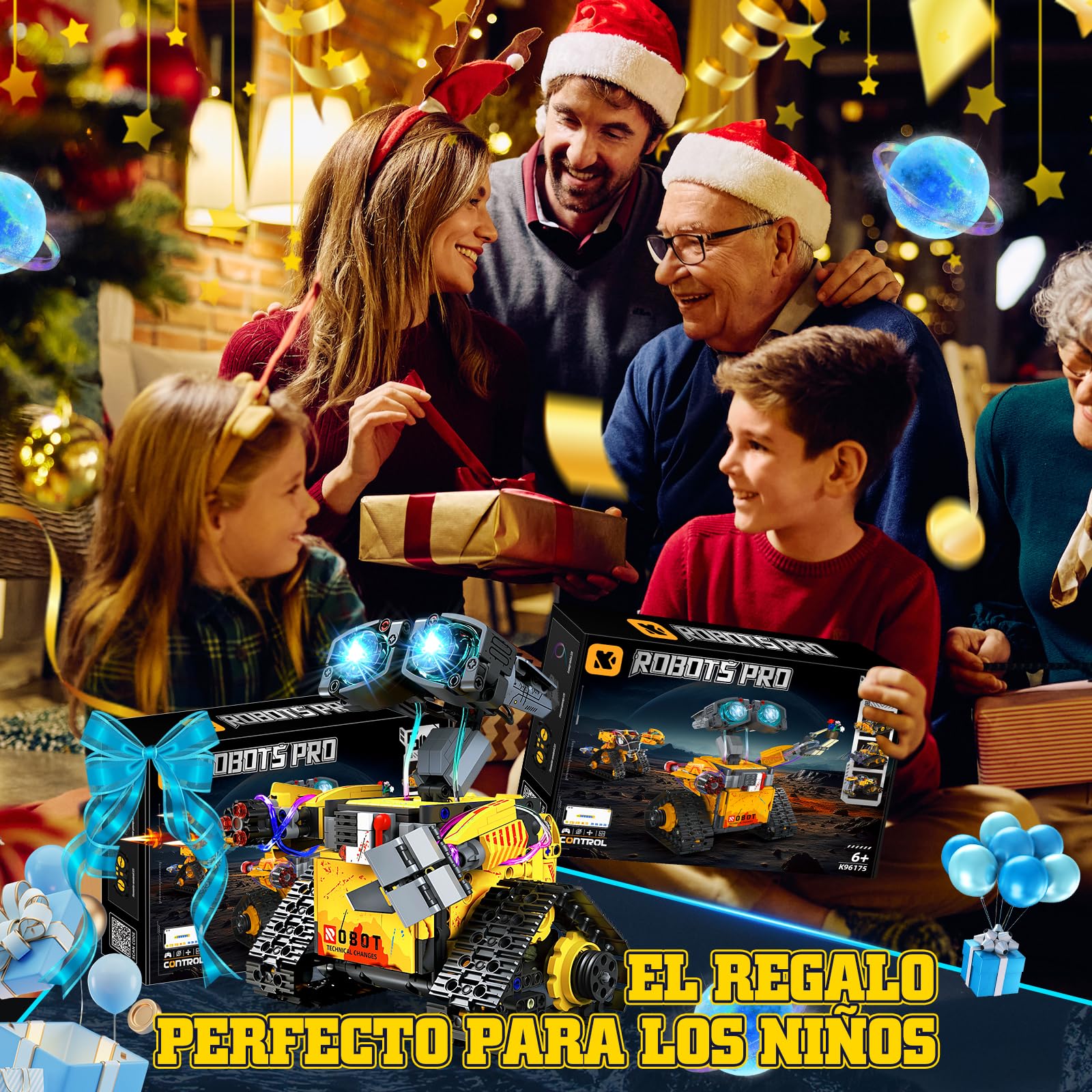 YOOHBERRYS Technic Robot para Niños, 5 en 1 Juego de Construcción de Robot Programable con App y Mando a Distancia, Regalo Creativo Educativo para Niños Y Niñas De 8+ Años (Amarillo)