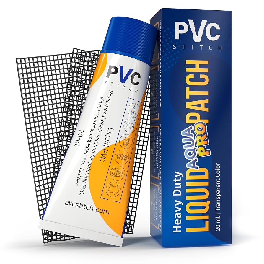 20 Pieces Self Adhesive PVC Pool Repair Patches, Vinyl Patch Repair Pool Liner Round Patches, Waterproof Rubber Boat Repair Patch Set, Inflatable Pool Plastic Repair Patches (Blue,Round, Rectangle