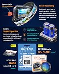 Rove R2-4K Dual PRO Dash Cam Front and Rear, 4K+2K Dash Camera for Cars, STARVIS 2 IMX678 + IMX675 Sensors, Free 128GB Card + CPL, WiFi 6 - up to 30MB/s Download Speed, 3" IPS, 24Hr Parking Mode