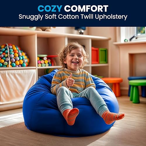 Miniatura 120 de Flash Furniture Dillon - Puf de sherpa, silla clásica recargable para niños y adolescentes, pequeña, natural Negro -,Negro Peludo,Blush